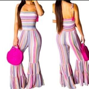 Striped Multicolor Women's Jumpsuit
